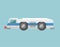 Airport tow truck vector illustration. Ground service wehicle picture.