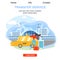 Airport Transfer Service Flat Vector Landing Page
