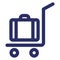 Airport trolley, baggage Vector icon which can easily modify or edit