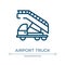 Airport truck icon. Linear vector illustration from airport collection. Outline airport truck icon vector. Thin line symbol for