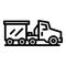 Airport truck icon, outline style