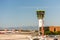 Airport Watch Tower at the Naples international airport Capodichino, Italy