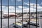 Airport window scene