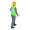 Airport worker icon, isometric style