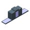 Airport xray scan line icon isometric vector. Ray radiology