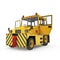 Airport Yellow Push Back Tractor on white. 3D illustration