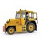 Airport Yellow Push Back Tractor on white. 3D illustration