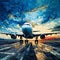 Airscape Mosaic: A Stunning Tapestry of Airplanes