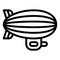 Airship icon, transportation related vector