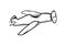 Airship vehicle soar doodle icon vector icon vector