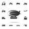 Airship zeppelin icon. Detailed set of transport icons. Premium quality graphic design. One of the collection icons for websites,