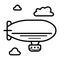Airship zeppelin icon vector illustration