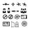 Airways service icons set