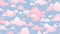 Airy clouds in delicate pastel shades. AI Generated