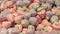 Airy marshmallows in the shape of a pink purple strawberry, close-up background wallpaper. Sweet candy marmalade. A large pile of