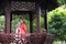 Aisa Chinese woman Peking Beijing Opera Costumes Pavilion garden China traditional role drama play