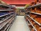 Aisle with different Halloween candies at Target store in UK