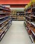 Aisle with different Halloween candies at Target store in UK