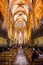 Aisle and Pews Inside Barcelona Cathedral