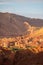 Ait Ibriren, Boumalne Dades, Morocco - November 24, 2022: View of a typical Moroccan village in the Atlas Mountains