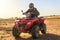 Ait Saoun, Morocco - February 22, 2016: Man riding buggy in desert