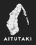 Aitutaki - communication network map of island.