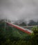 Aizhai Suspension Bridge in clouds