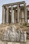 Aizonai antic city ruins with Zeus temple. Aizanoi ancient city in Cavdarhisar, Kutahya, Turkey.