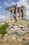 Aizonai antic city ruins with Zeus temple. Aizanoi ancient city in Cavdarhisar, Kutahya, Turkey.