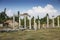 Aizonai antic city ruins with Zeus temple. Aizanoi ancient city in Cavdarhisar, Kutahya, Turkey.