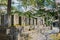 Aizu cemetery at Konkaikomyo-ji Temple in Kyoto, Japan. The graves of Aizu clan warriors, who were