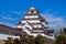 Aizu Wakamatsu Tsuruga Castle under winter blue sky. Fukushima - Japan