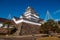 Aizu Wakamatsu Tsuruga Castle under winter blue sky. Fukushima - Japan