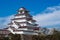 Aizu Wakamatsu Tsuruga Castle under winter blue sky. Fukushima - Japan