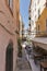 Ajaccio narrow street. Corsica island, France
