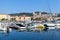 Ajaccio port. Coastal cityscape, Corsica