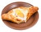 Ajarian khachapuri (Georgian cheese pastry