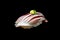 Aji Sushi or raw horse mackerel fish on Japanese rice.Japanese tradition food