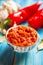 Ajvar, balkan pepper spread food