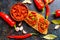Ajvar, balkan pepper spread food