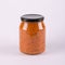 Ajvar in a Glass Jar. Homemade Product.