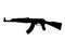 AK 47 rifle silhouette