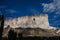 Ak-Kaya or White rock in Crimea rocky limestone plateau in summer