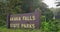 Akaka Falls State Park Entrance Sign on Big Island Hawaii USA