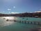 Akaroa jetty and bay in Akaroa, South Island, New Zealand