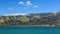Akaroa, New Zealand. The town from the water