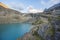 Akchan valley. Lower Akchan lake. Altai, Russia