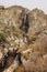 The Aksay waterfall in Ala Archa National Park in May, Kyrgyzstan