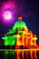 Akshardham Temple is a spiritual. Ai generated.