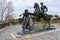 Aksinya and Grigory Melehov monument in Vyoshenskaya village, Russia